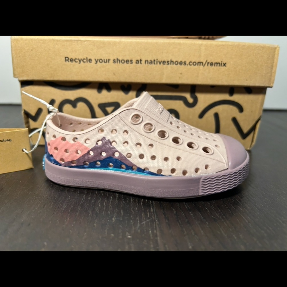 Native Jefferson Block Shoe Pink/Purple/Frontier Mountain Little Kids C4